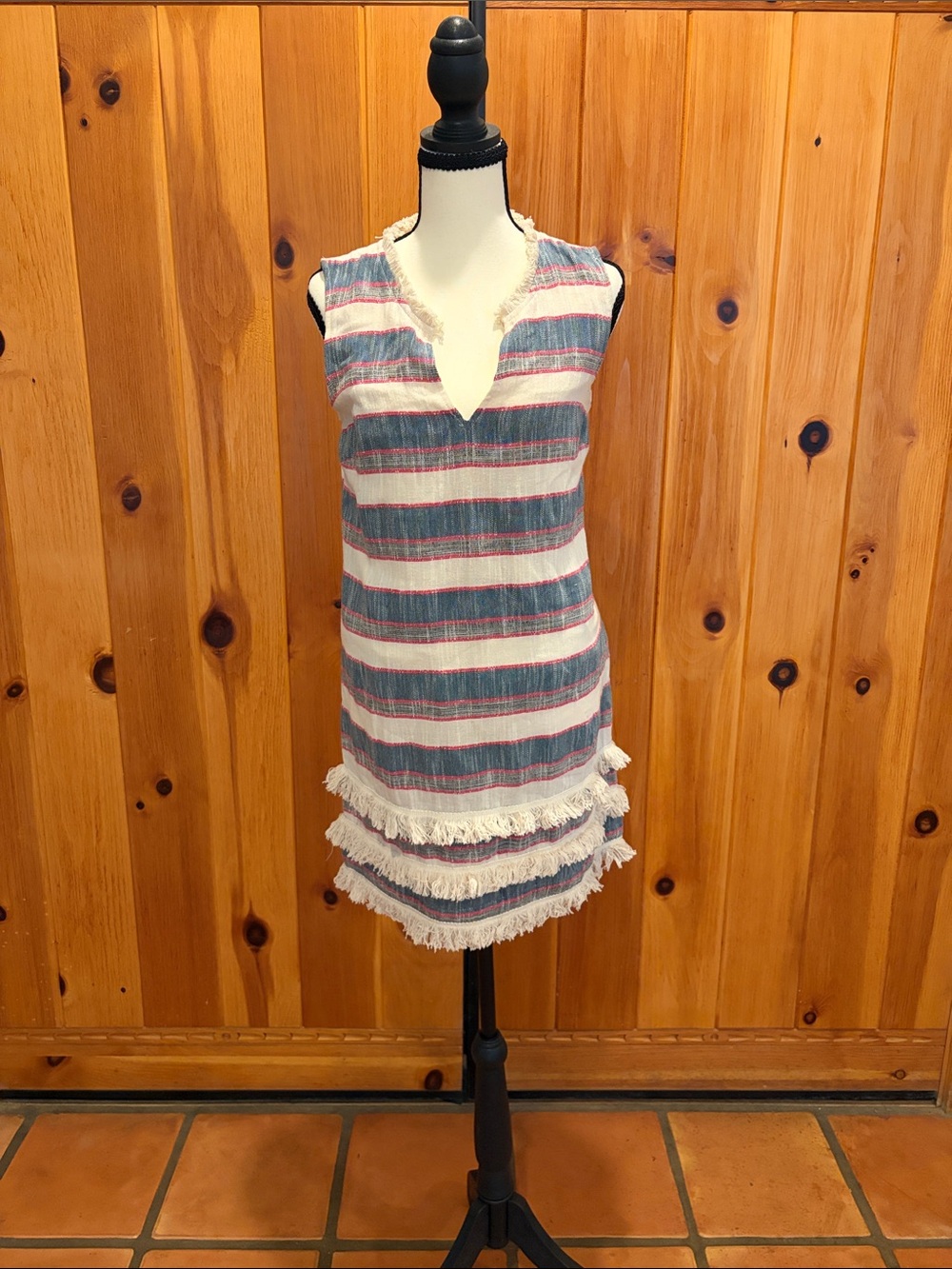 Anthropologie Holding Horses Fringe Festival Boho Shift Dress Size 4